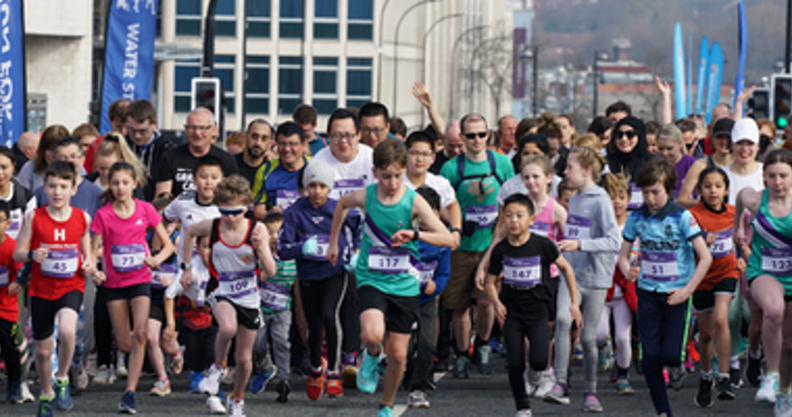 Thousands cross the finish line at the Sheffield Half Marathon Run